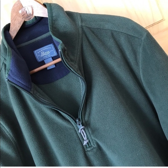 G.H. Bass & Co. quarter zip fleece pullover Men’s Large athletic athleisure - Picture 4 of 7